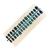 Pure Color Cat Eye Nail Art Stickers: Short Square False Nails