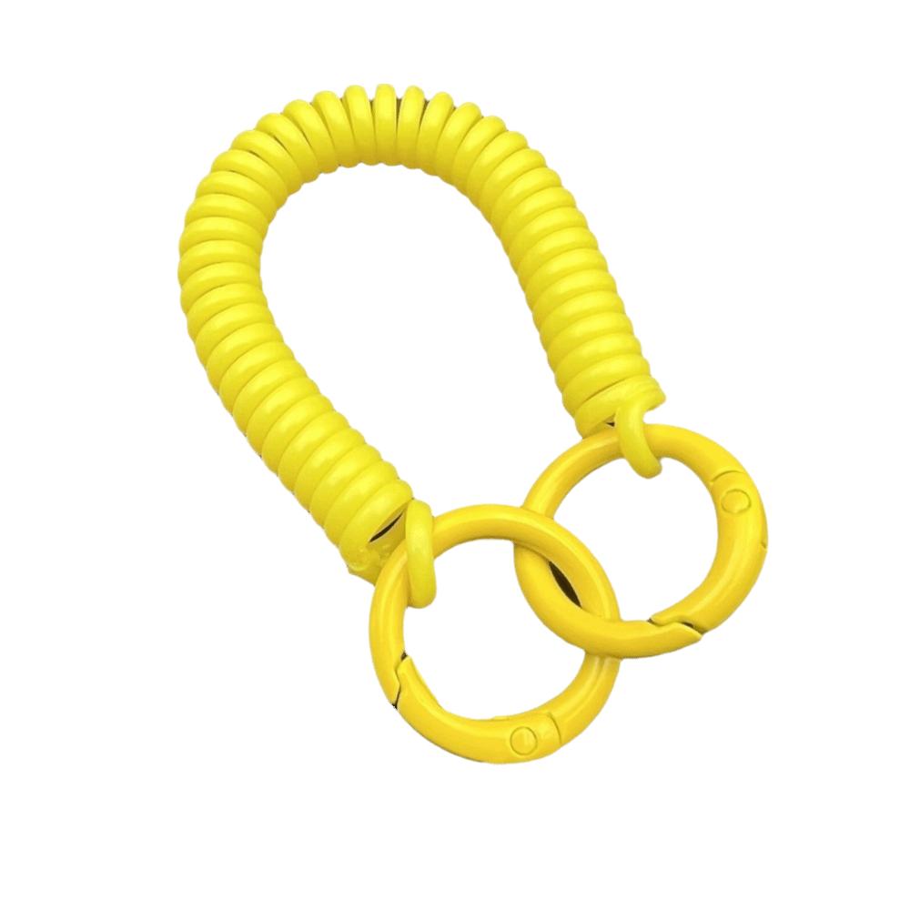Colorful Retractable Keychain Spring Rope Anti-Lost Card Holder Strap Spiral Phone Lanyard Student