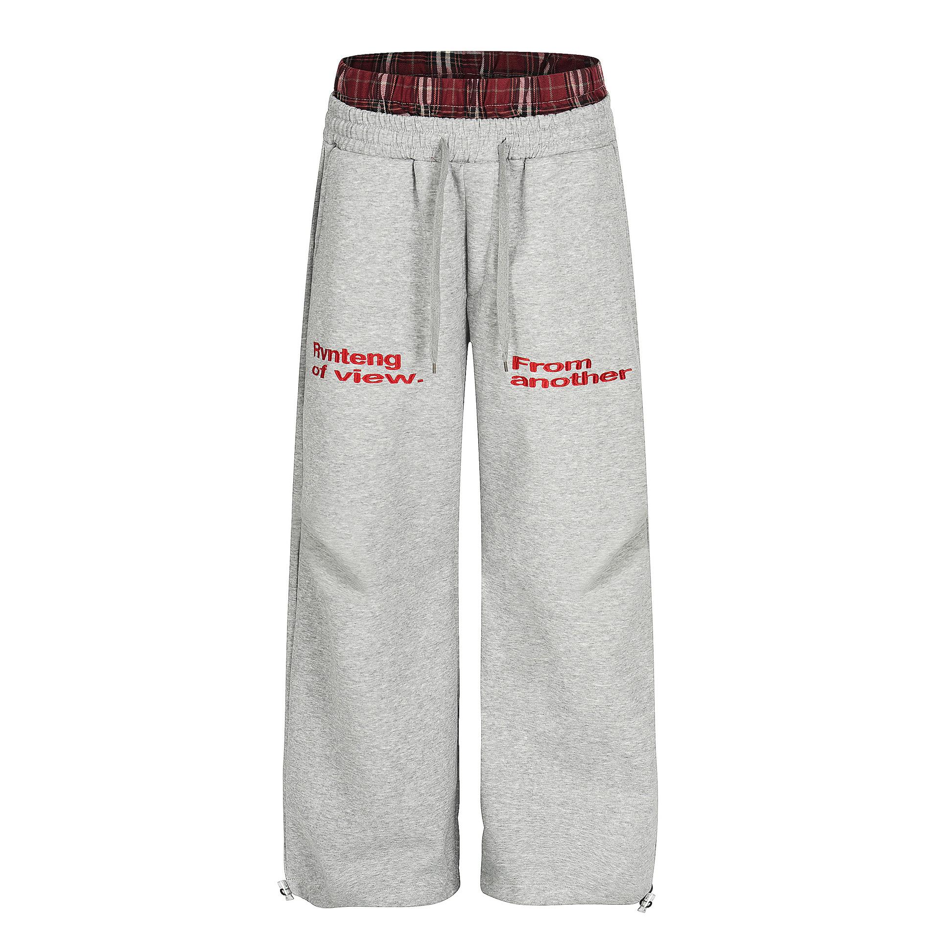 Trendy brand American retro paratrooper sweatpants men s loose pendant wide-leg pants S