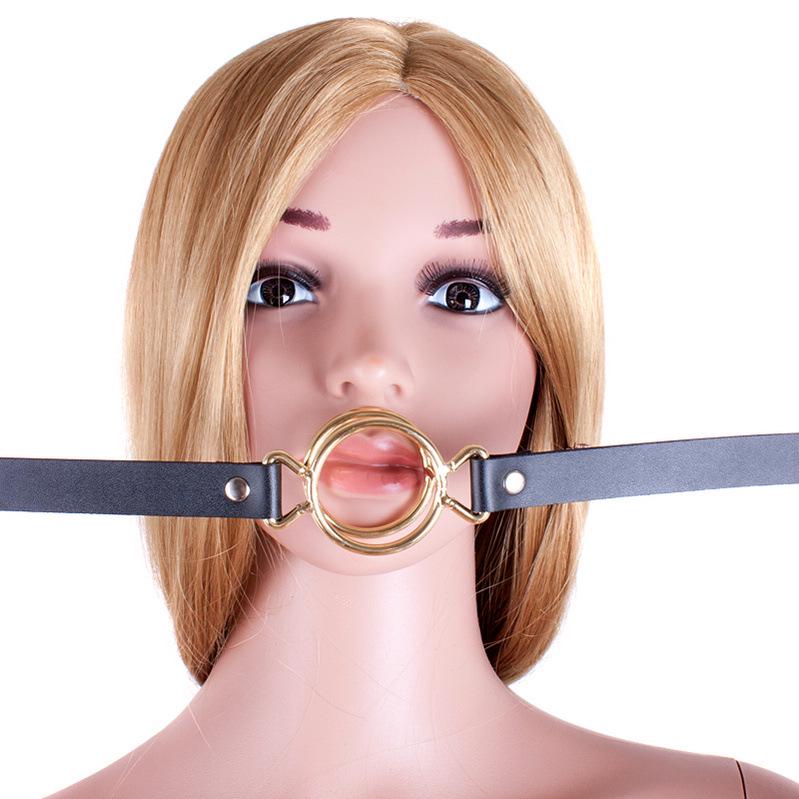 Golden Metal Double Set Mouth Gag for Adults