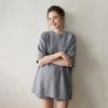Loose-Fit Cashmere Sweater: Mid-Length, Short-Sleeve, Round Neck, Slim Fit, Autumn/Winter Knitwear
