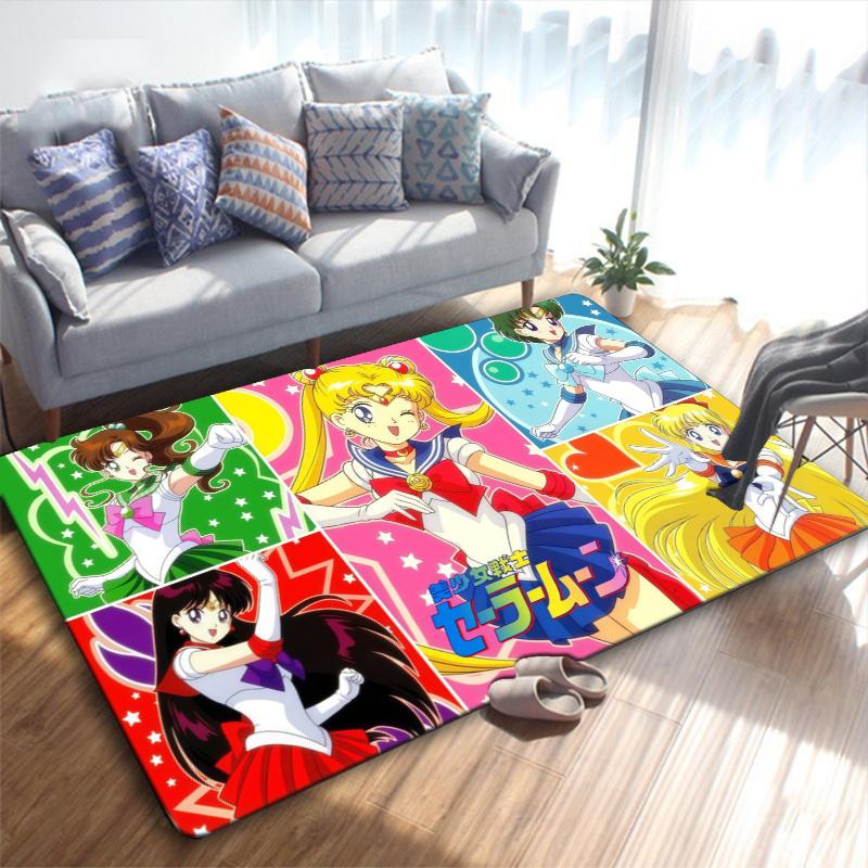 Saylor-moon Anime Carpet Rug for Living Room Bedroom Home Sofa Decoration,Kids play Non-slip Floor Mat