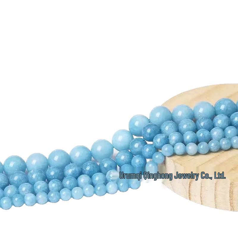 

Aquamarine Blue Round Beads for DIY Jewelry and Bracelets 4mm
