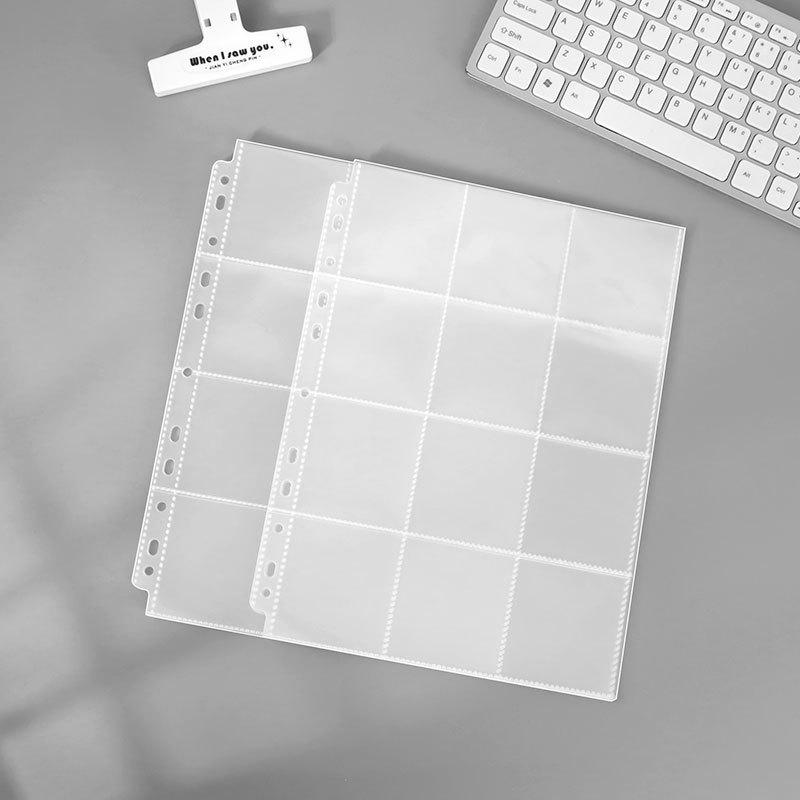 Anime Button Badge & Keychain Collection A4 Album with 11-Hole Loose-Leaf Pages