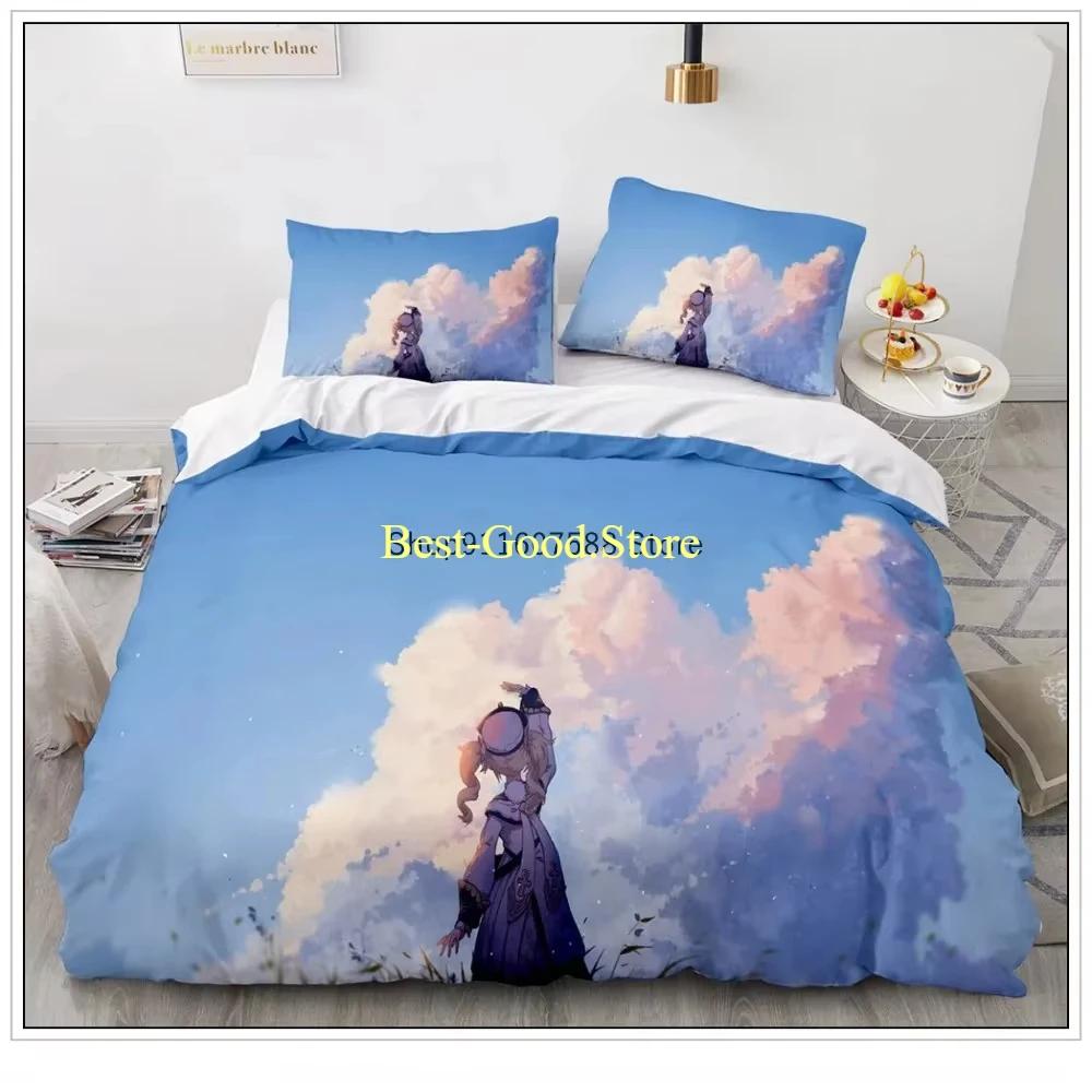 

Comforter Game Genshin Impact Klee Cosplay Anime Cartoon Bedding Set Diona Coplay Bed Set Quilt Home Textiles Comforter (quilt)-EU Single(135*200cm)3pcs