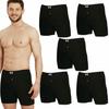 Men's Boxer Briefs 5-pack Cotton Plain BLACK PL Gucio Men's Boxer Briefs 5-pack Cotton Plain BLACK PL Gucio M