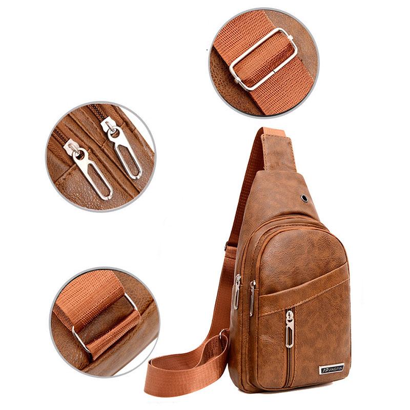 Fashion sports crossbody shoulder bag, large capacity men's chest bag, crossbody bag, small backpack