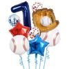 American Baseball Sports Aluminum Film Sequin Latex Balloon Set Children'S Birthday Scene Arrangement