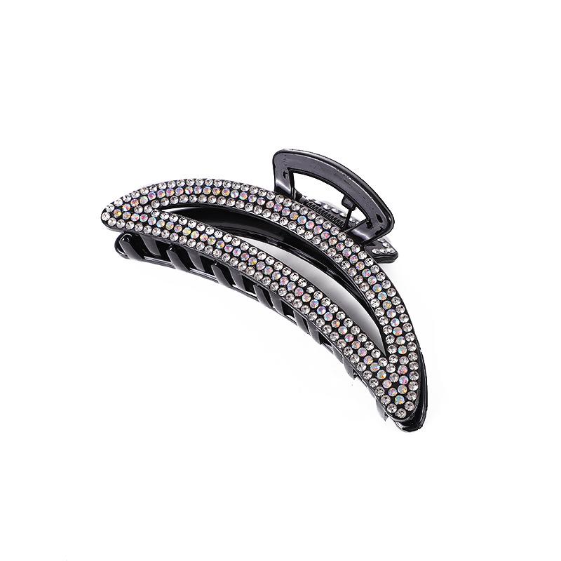 Elegant Rhinestone Diamond-Studded Shark Clip for Women