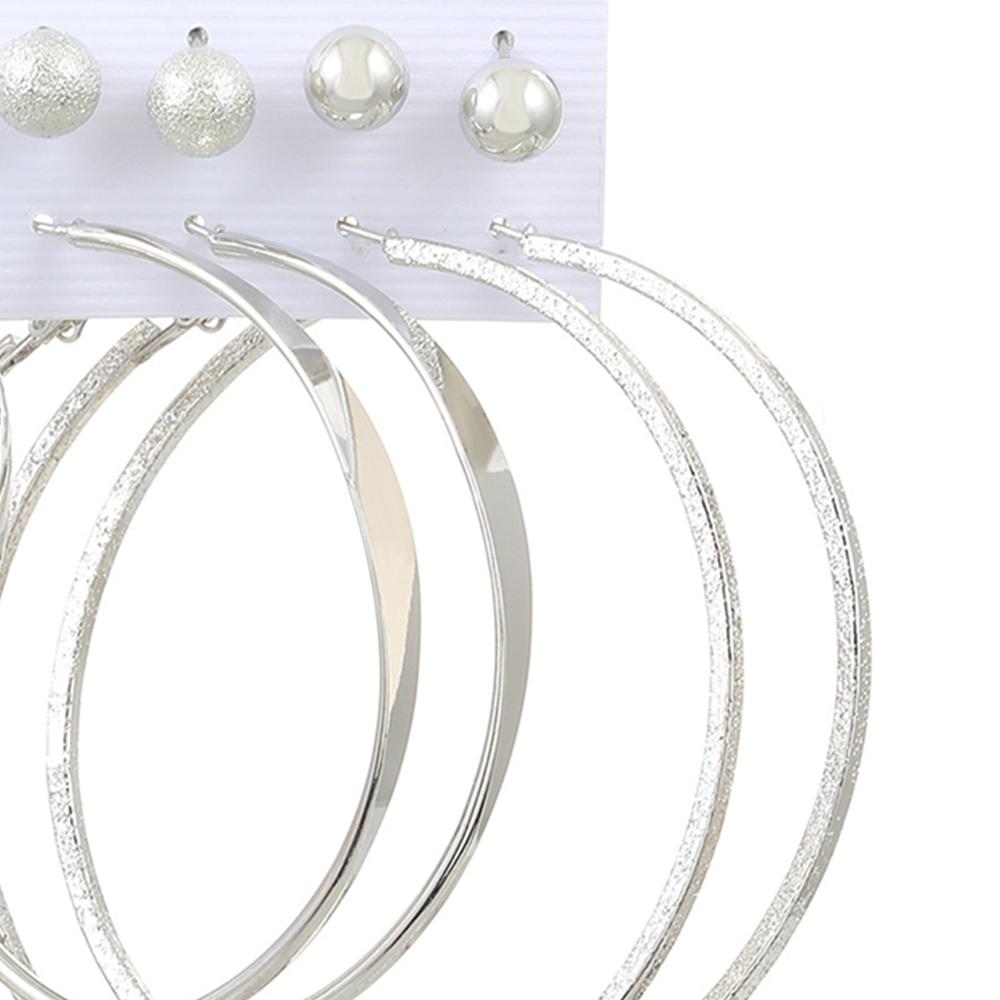 12 Pieces Women Creative Fashion Versatile Temperament European And American Alloy Earrings Exquisite copper Star Earring Set