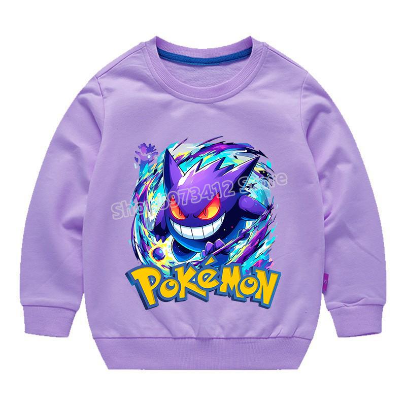

2025 MINISO Pokemon Світшот Пікачу Худі Топи Дитячий одяг Хлопчик Дівчинка Базова футболка Висока якість Топ Мода Аніме Круглий виріз Одяг Подарунок 120