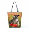 Greyhound Shopping Bags Casual Groceries Women Handbags Animal Dog Graphic Large Capacity Shoulder Bags Portable Foldable Totes