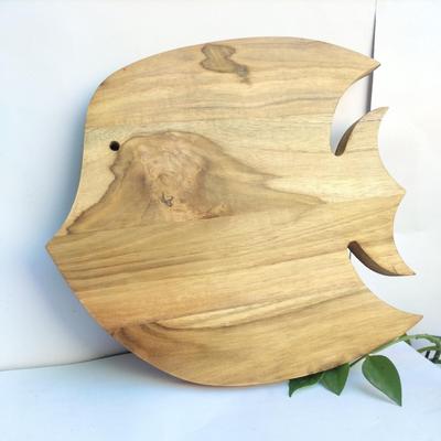 Crafted Delight: Handmade Fish Charcuterie Board - Artisan Natural Wood Cutting and Chopping Board