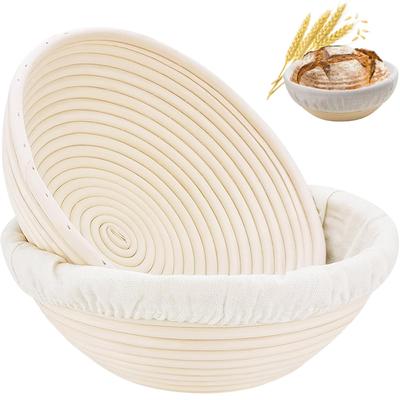 9inch Bread Proofing Basket Basket Sourdough Proofing Basket Round Proofing Bowls Rattan Baskets Liners Artisan Bread Making Kit