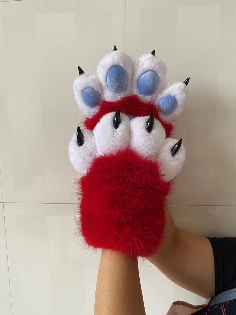 Animal claws, squeaking, furry claws with nails, gloves COS cat claws cute plush finished props