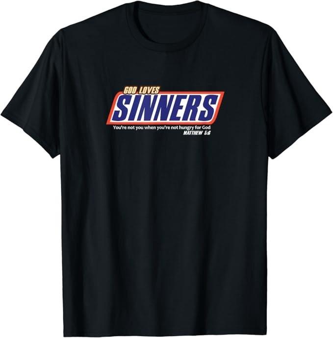 Jesus Sinners T Shirt Hoodie Crewneck Collection New 2025 S-5Xl S разноцветный