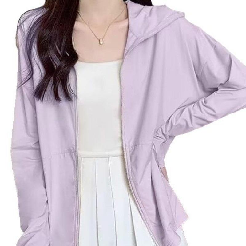Women's lightweight ice silk sun protection clothing, UV protection, 2026 summer model, loose-fitting, breathable sun protection clothing