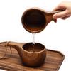 Finland Kuksa Portable Coffee Mug Acacia-Wood Handle Cowhide Rope Hook Juice Milk Cup Coffee Drinking Cup Drinkware