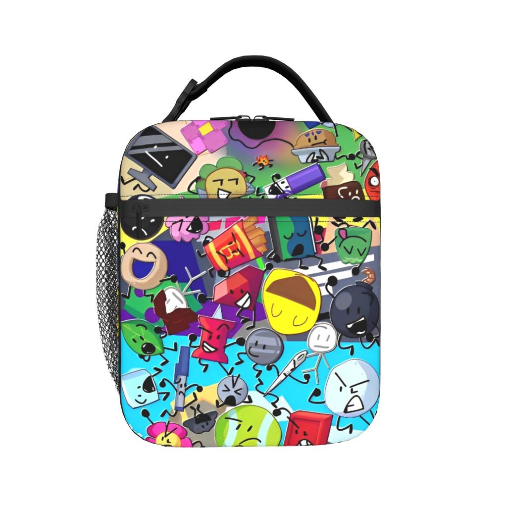 BFDI Battle for Dream Island Insulated Lunch Bags Portable Lunch Container Thermal Bag Tote Lunch Box Work Picnic Food Bag