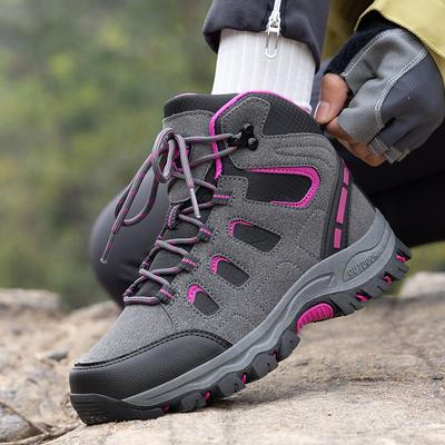Fashion New 2025 High-Tech Hiking Boots Couples Anti-Slip Breathable Outdoor Shoes Tall Waterproof Mountain Climbing Shoes Large Size