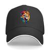 One Lion Design Cap Trendy Caps for Unisex Casual WomenS Hats Comfortable And Airy Curved Brim Sty Sandwich Baseball Cap