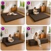 Folding Sofa Bed 180 x 67 x 45 cm Taupe