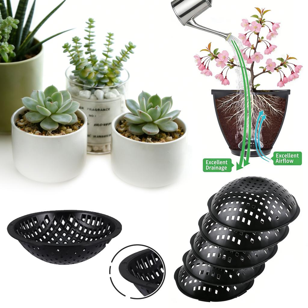 5pcs Plant Pot Drainage Mesh Pads, Round Bottom-Vented Mats for Small Flower Pots, Leak-Proof & Breathable Soil Screens