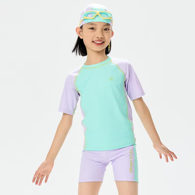 EBAER Kids UV Protection Split Short Sleeve Swimsuit