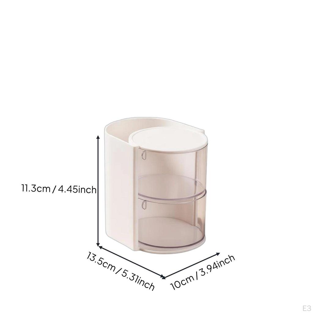 Dustproof Makeup Sponge Organizer MultiFunctional Rotating Brush holder High Capacity