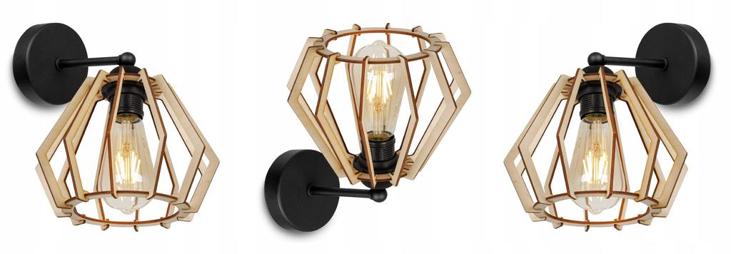 MODERN UNIQUE WOODEN LED WALL LAMP