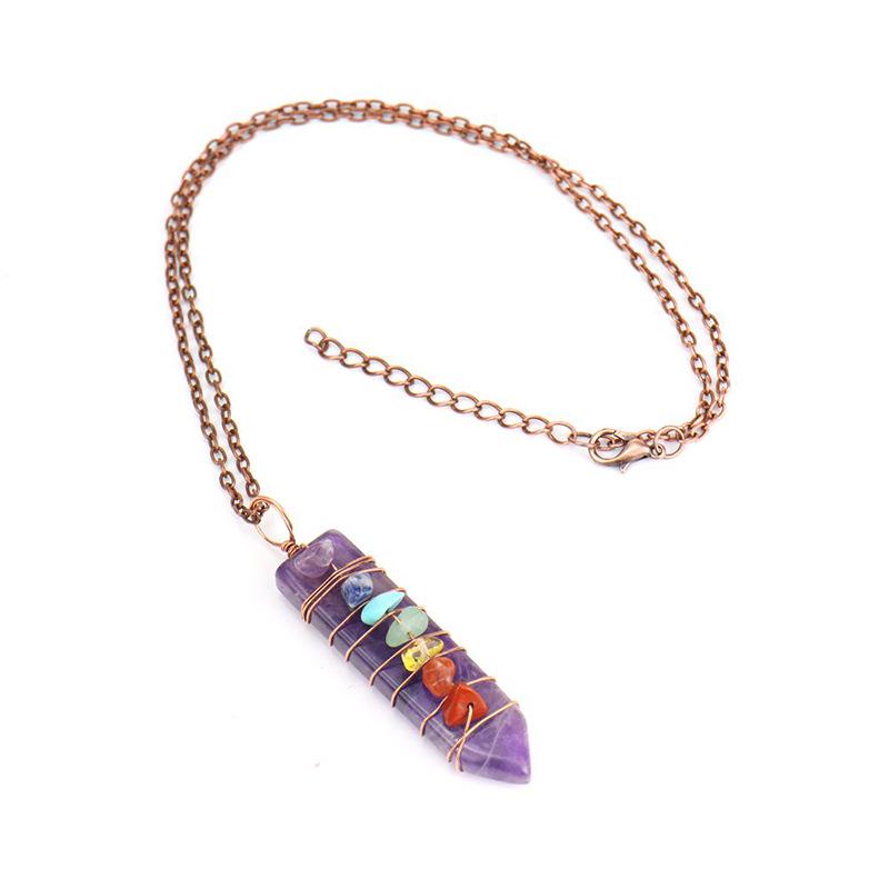 TikTok Live Handcrafted Rose Quartz Crystal Sword Pendant Necklace