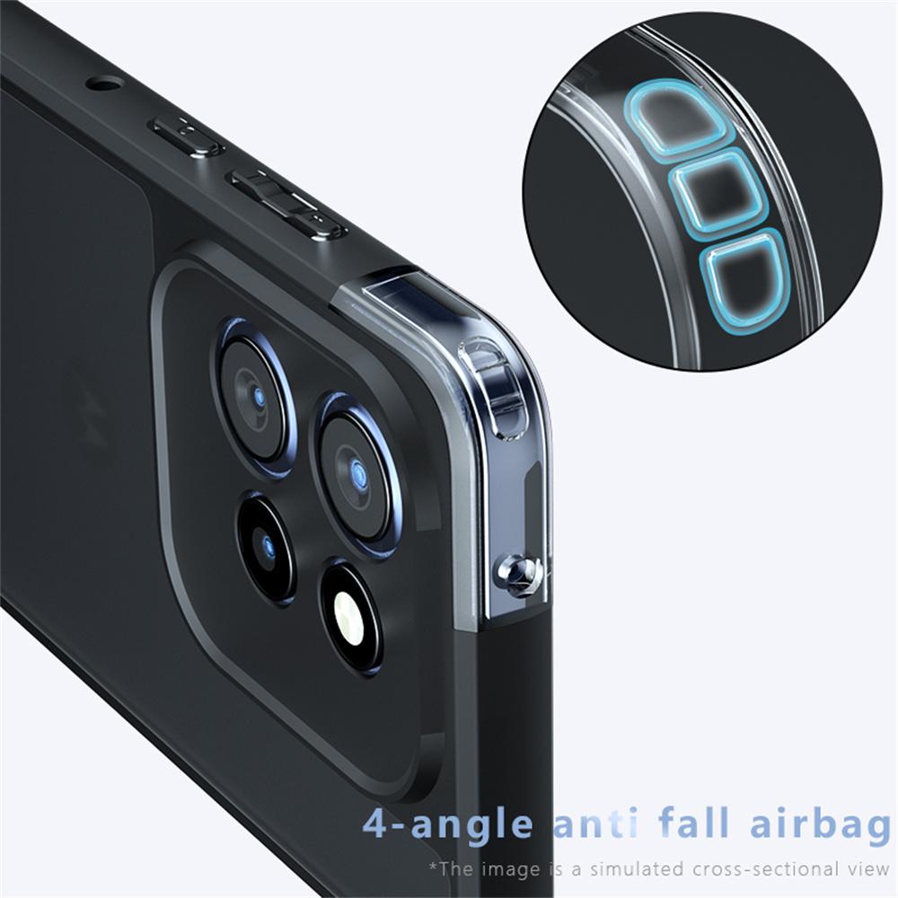 Pro Motorola Edge 50 Neo 5G/Moto S50 5G/Thinkphone 25 5G Pouzdro Skin-Touch TPU+PC Matný Kryt na Telefon, Průhledná Černá