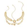 Gold Color Headdress Rhinestone Flower Tassel Hair Jewelry New Head Chain  Women Jewelry