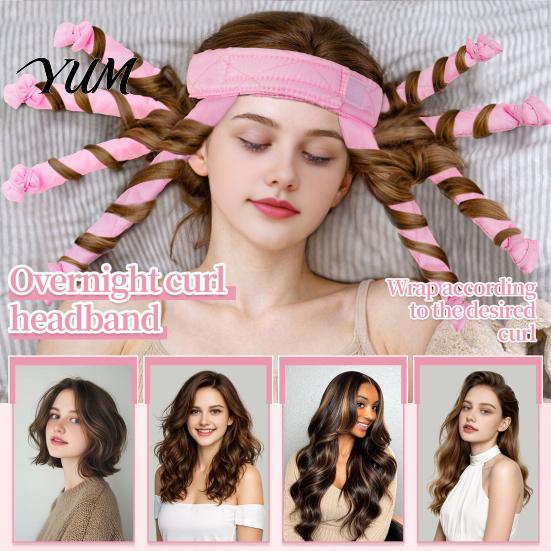 Portable Hair Styling Accessory No Heat Curling Rod Headband, Curler fo Long Thick Hair, Roller with Eight Claws Curls Claws, DIY Tool for Women