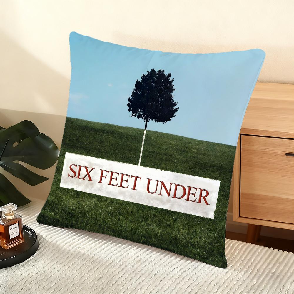 Cushion Cover Silky Short Plush Home Sofa Cushion Cover - Invisible Zipper Home Decoration Six Feet Under TV Series