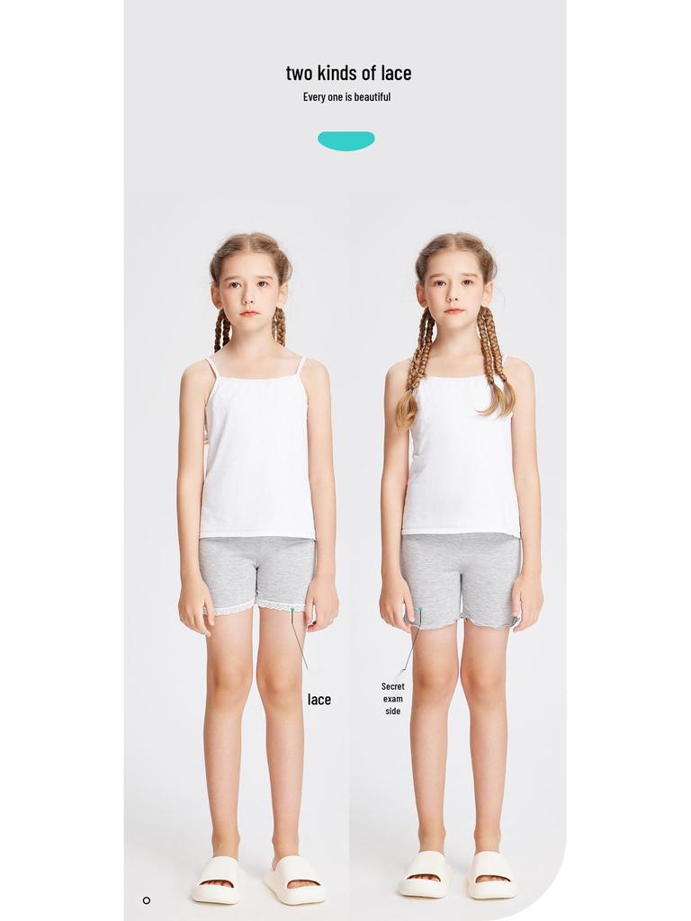 Zomerse Schooluniform Shorts voor Meisjes - Anti-Blootstelling Modal Shorts - Ademend en Comfortabel voor Kinderen