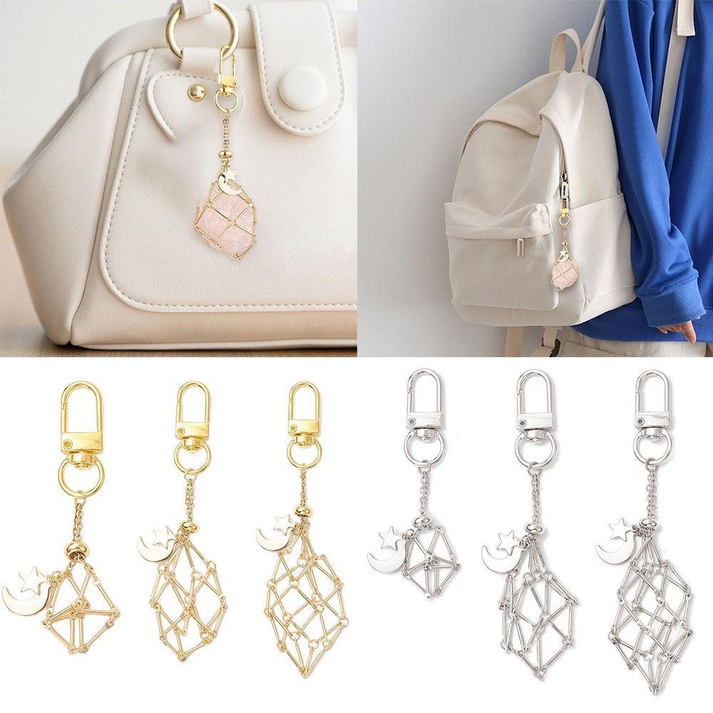 Stone Lover Gift Stainless Steel Keychain Silver Color Handbag Keyring New Design Car Keyring