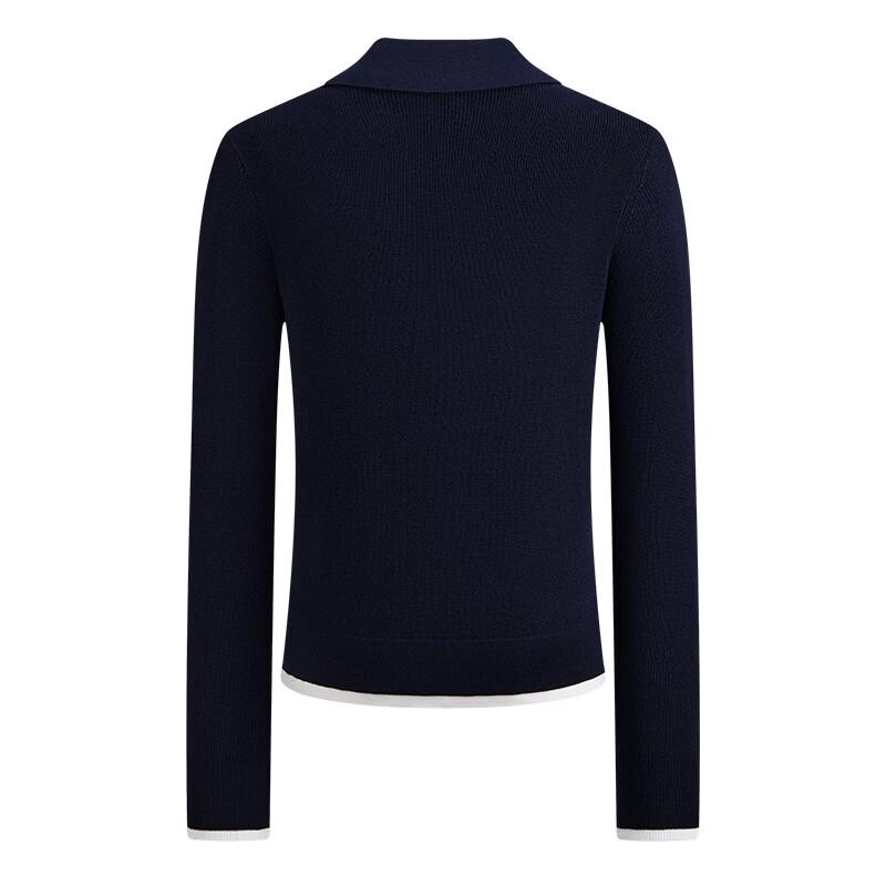 Navigare Women's Faux Two-Piece Knit Polo Sweater