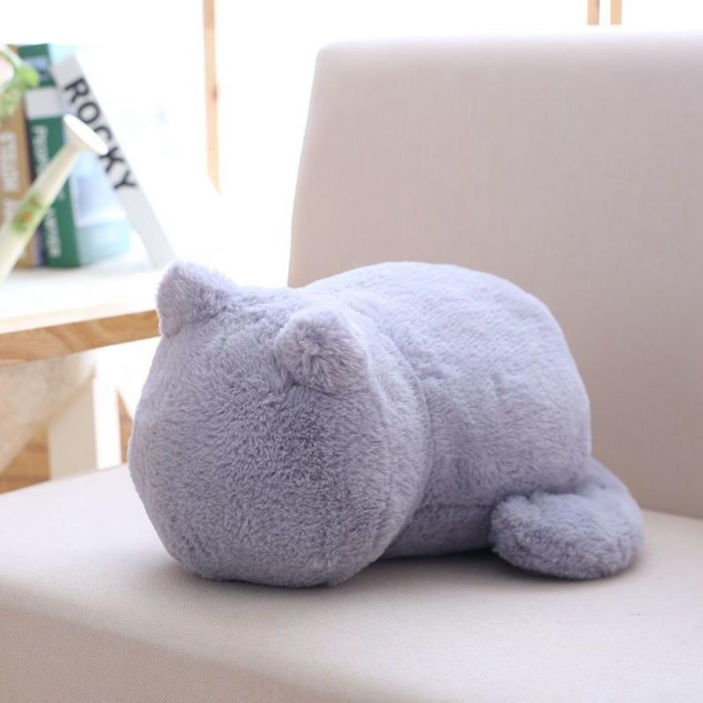 33CM Cat Doll Stuffed Animal Girl Adorable Lying On The Cat Playing With Children's Holiday Christmas Gifts