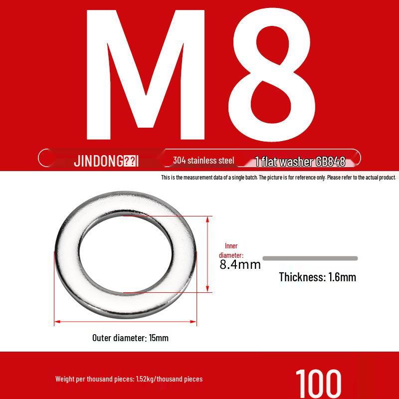 Stainless Steel 304/201/316 Oversized Thick Flat Washer Gasket Screw Washer GB97/GB96