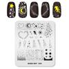 kads Nail Art Razítko Šablona Design Starry Sky Design Talíř na ražení nehtů Hvězdy Moon Meteor shower Obrazové destičky pro manikúru Příslušenství