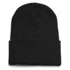 [Newhattan] Plain Knit Hat, Knit Cap, Watch Cap, Beanie, One Size Fits All, Black