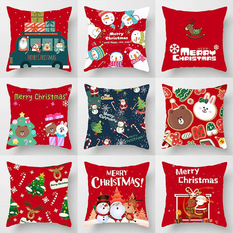 Kerstvakantie kussen schattige eland woonkamer bank kussen creatief internet beroemdheid kussen kamer kantoor decoratie (kussensloop + kussenkern 1 stuks)