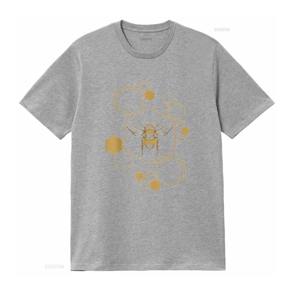 Mens Bee Beekeeping Honeycomb Honey Beekeeper T Shirt Black Medium Vintage Washed Stretched Homme Streetwear Unisex Comfortable
