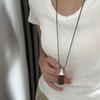Wood Drop Pendant Jewelry Necklace Alloy Chain White Pearl Necklace Pearl Sweater Chain  Gifts