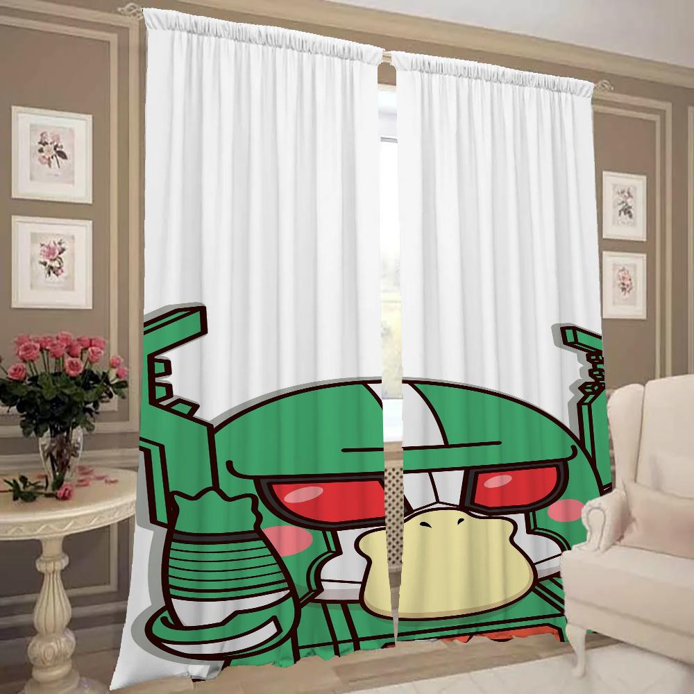 Heminredning Köksgardiner för Vardagsrum 2 Delar Mörkläggningsgardiner Dörrgardin P-psyduck Sovrumsdekoration Avskärmning