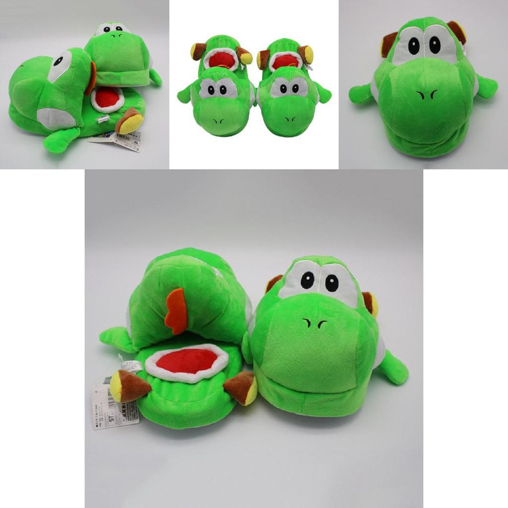 Útulné a pohodlné plyšové pantofle s motivem Yoshiho z Nintendo Super Mario Bros. pro dospělé