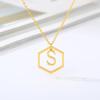 Simple and stylish English alphabet small fresh k gold titanium steel necklace women's accessories geometric collarbone chain