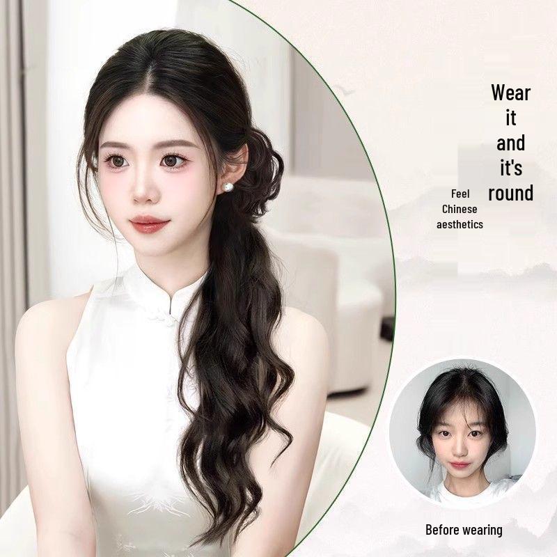 Chinese Water Ripple Ponytail Claw Clip for Hanfu, Cheongsam & Traditional Styles