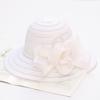 Fashion Top Hat Women'S Lace Flower Shade Mesh Hat Summer Folding Beach Hat Outdoor Sun Hat